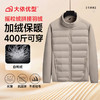 特大码【DK】【摇粒绒拼接】400斤大依优型大码男装轻薄羽绒服加肥加大上衣男保暖加绒加厚外套 商品缩略图6
