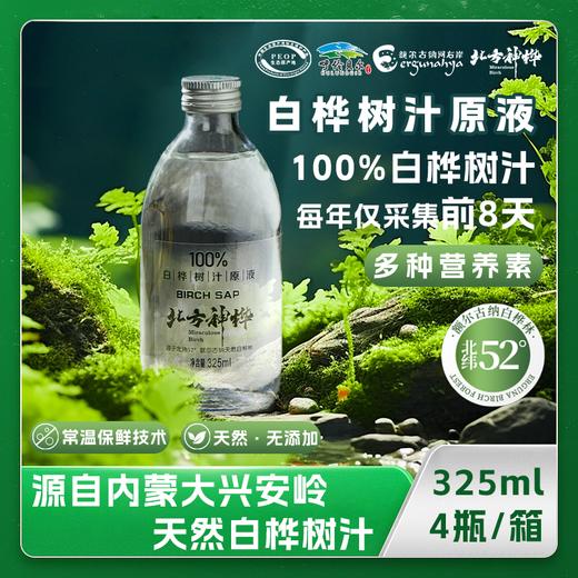 北方神桦 白桦树汁100%原液野生桦树汁水原汁植物饮料 【325ml*4瓶】1箱 商品图3