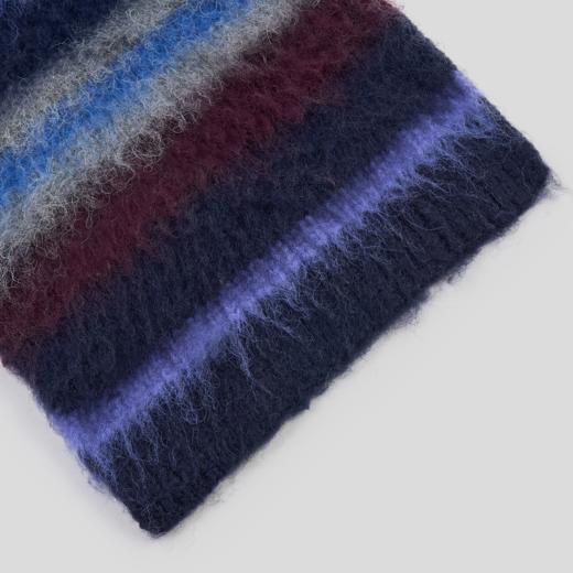 GOODBAI 撞色横条纹长毛针织围巾 商品图4