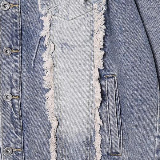 SDSA秋冬新款痞帅男装美式设计感流苏磨破立领牛仔夹克外套百搭 商品图2