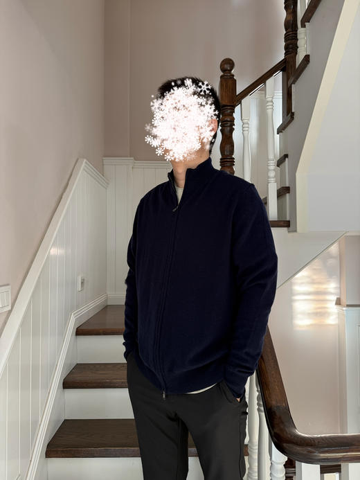 109-1实力工厂清库 BS男士拉链针织外套 50羊毛50羊绒 老朱穿L宽松合适 三色 商品图12