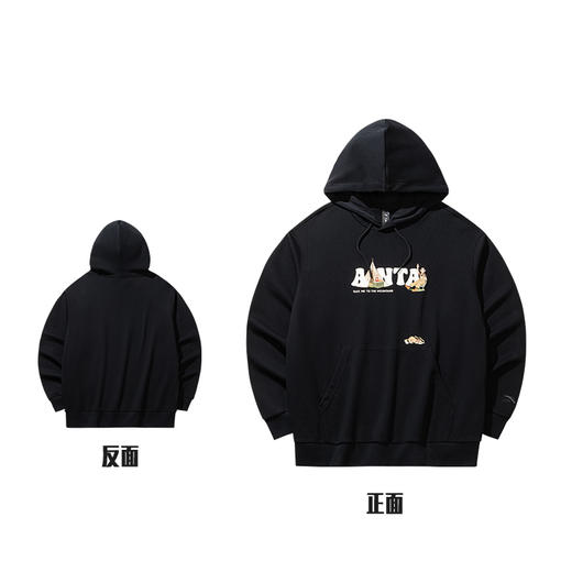 超级安踏 x ZOLA联名 | 休闲连帽卫衣男女秋季印花长袖172538703U 商品图1