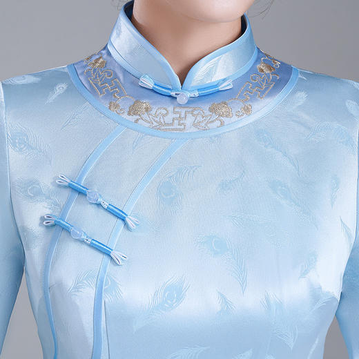 刺绣旗袍 年轻款新中式礼服日常可穿高端改良连衣裙LHS-A34 商品图1