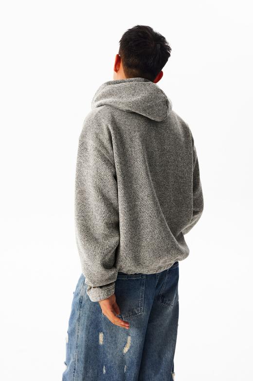 CryingCenter轻量花纱摇粒绒慵懒廓形连帽卫衣保暖春秋冬季男女款 商品图5