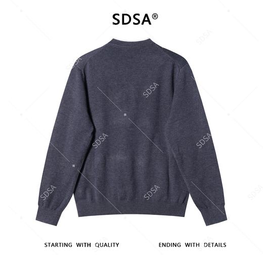 6292SDSA男士秋冬新款痞帅男装韩版简约半拉链V领假两件针织毛衣百搭 商品图5