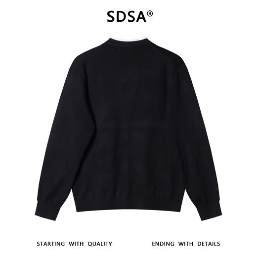 6292SDSA男士秋冬新款痞帅男装韩版简约半拉链V领假两件针织毛衣百搭 商品图5