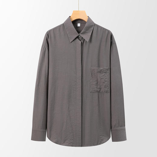 【简约纯色】罗蒙春秋女士长袖衬衫商务通勤衬衣女设计感时尚百搭日常 商品图2