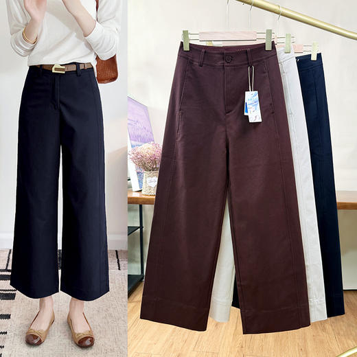 九分直筒裤！2025女早秋新款职业通勤气质显瘦小个子休闲直筒山本西裤！ 商品图1