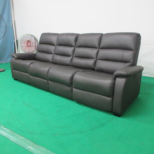 【OUTLET】4人位电动皮沙发 彼利波4 深棕色 商品图0