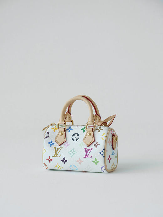 驴家 白三彩 村上隆再版系列  Nano Speedy 手袋手拿枕头斜跨包（DG*MM） 商品图4