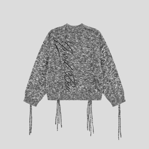 GOODBAI 斜体logo印花多色圆领抽绳oversize针织衫 商品图4