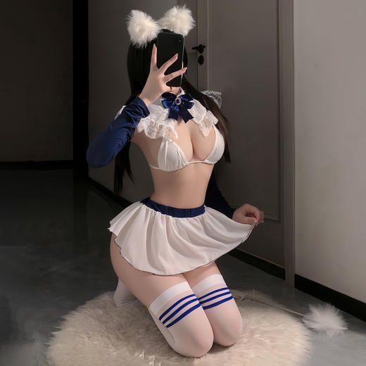 【情趣玩具学生制服系列】情趣内衣甜美性感学院风制服套装调情性趣露胸免脱诱惑 商品图4