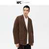 NPC潮牌老钱静奢风100%绵羊毛双排扣毛呢西服男简约复古NP58WC28 商品缩略图0