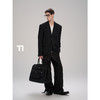 启世录TIWILLTANG“薄暮徽记”无领廓形皮标西装 商品缩略图2