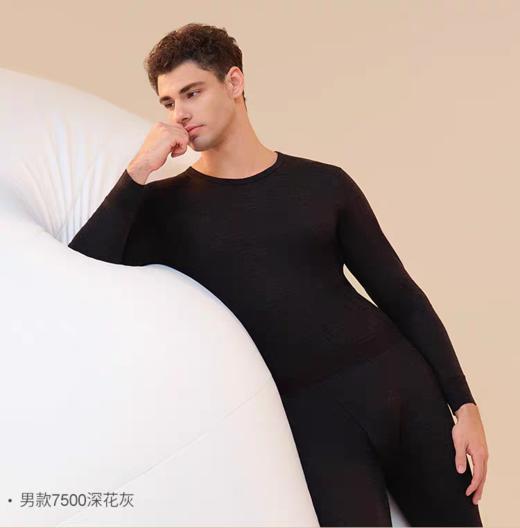 【可机洗美丽诺羊毛】SCHIESSER德国舒雅男士100%美丽诺丝光高支精纺羊毛保暖套装35/26148W 商品图2