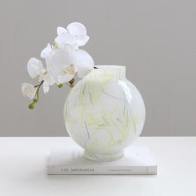 创意人工小口大肚子玻璃花瓶家居装饰摆件客厅书房玄关酒柜电视