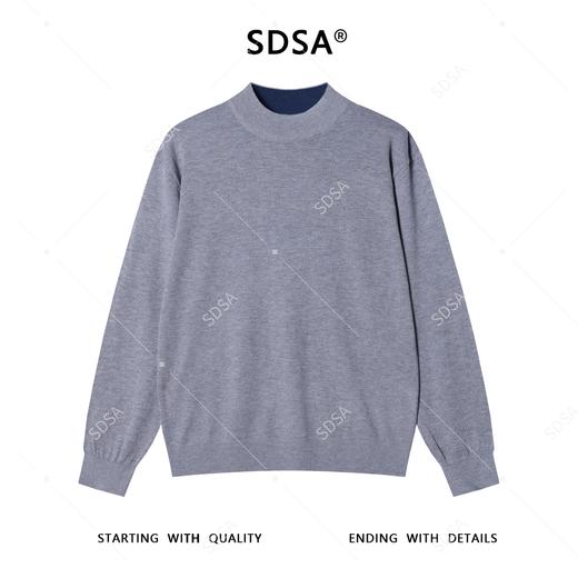 2571015SDSA男士秋冬新款痞帅男装潮牌简约纯色圆领针织衫毛衣百搭休闲 商品图1