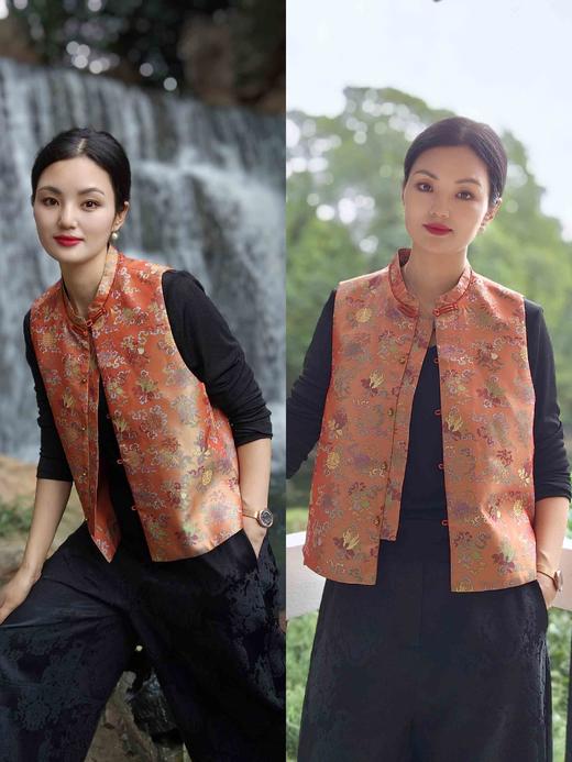 588868天丝立领国风马甲 商品图2