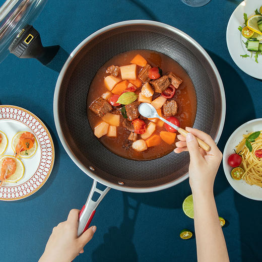 康巴赫第五代抗菌蜂窝炒锅KGD-C32W【分仓直发，72小时发货，周末节假日不发货】 商品图1