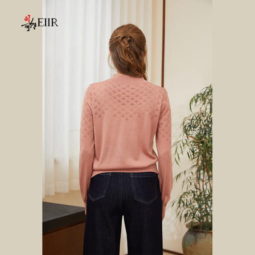 司歌小立领长袖毛织衫女秋冬G90G2813 商品图3