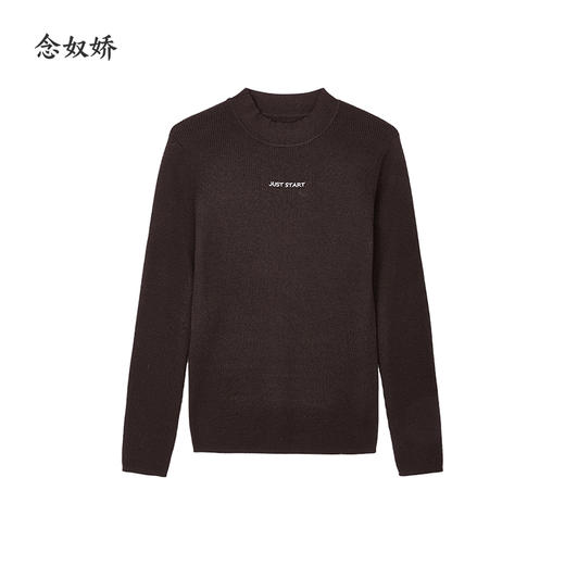 【商场同款】CNK5040 “ 摩卡密语 ”  纯羊毛半高领毛衫 紧密坑条显瘦好穿 商品图8