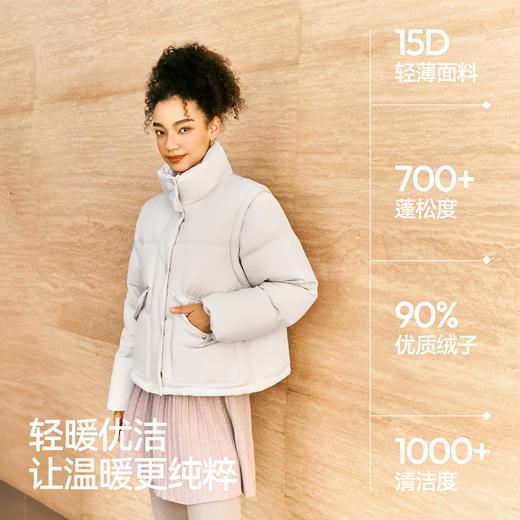 商场同款|轻松森马 x Marcus联名款羽绒服女冬90绒子2025新款外套 商品图2