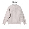 257142SDSA男士秋冬新款痞帅男装简约纯色纽花翻领毛衣百搭慵懒风针织衫 商品缩略图5