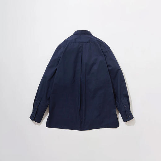 KUON Regular Collar Tux Shirket 古布拼接蓝染长袖衬衫 商品图3