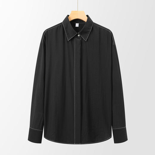 【商务优雅】罗蒙春秋女士长袖衬衫简约透气易打理日常衬衣女通勤工作 商品图2