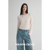 MAISON CECILE 三色/天丝羊毛细腻柔软百搭纯色圆领长袖打底衫 商品缩略图1