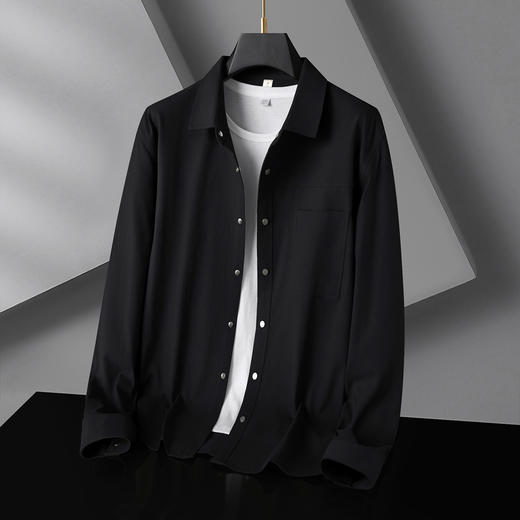 【100%棉】【DG】大依优型大码男装全棉翻领工装衬衫外套时尚休闲商务纯棉长袖 商品图1