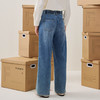 谜底直筒牛仔裤长裤2025年冬季新品柔软百搭后腰松紧女254MJ1454 商品缩略图2