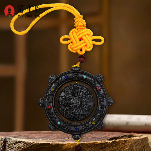 湄洲妈妈祖平安檀木车挂 汽车装饰创意挂件 商品图3