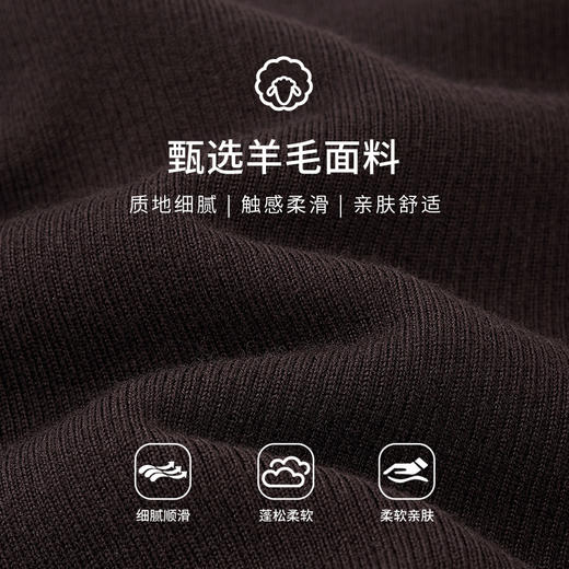 【商场同款】CNK5040 “ 摩卡密语 ”  纯羊毛半高领毛衫 紧密坑条显瘦好穿 商品图1