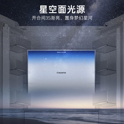 卡萨帝（Casarte）【揽光】451升法式彩晶双系统594mm超薄零嵌 BCD-451WGCFDM4CTU1(白) 商品图2