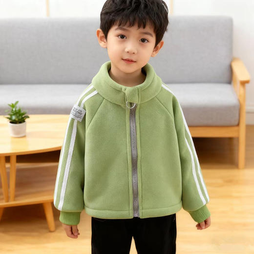 专一儿童奥粒绒外套男女中大童宝宝秋冬季加绒加厚保暖上衣外穿90-160 商品图5