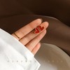 「复古高级感！数色可选」S925银针韩版气质墨绿爱心耳针 女耳环新款网红耳饰时尚饰品 商品缩略图2