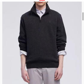 男士毛衣只有180码 适合145到170斤！，HAZZYS 哈吉斯男装秋冬新款休闲长袖卫衣纯色时尚男款 磨毛狗