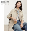 【周四狂欢价】熙世界超好看小个子简约通勤风衣女2025秋季新款流行工装感气质短款外套 商品缩略图0