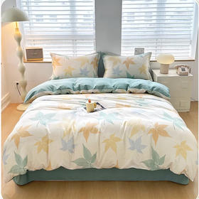 水星优品简色生活全棉四件套星·繁花落枫【分仓直发，72小时发货，周末节假日不发货】