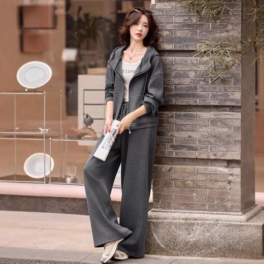 休闲时尚运动连帽卫衣套装，松弛感宽松阔腿裤两件套HR-GJC2599 商品图3