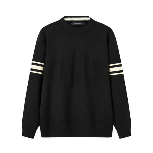 gxg.jeans男装冬季热卖黑色圆领线衫休闲舒适内搭长袖毛衫毛衣J24X204120 商品图4