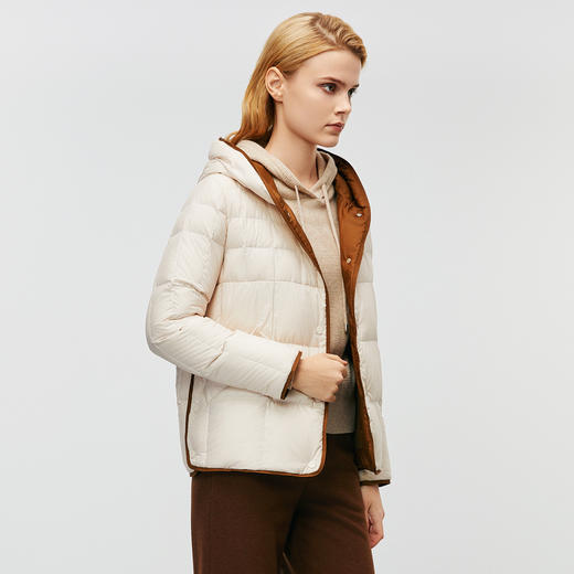 EITIE爱特爱防风保暖直筒短款显瘦连帽羽绒服冬季新款8011708 商品图2