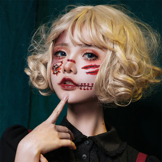 【一张不到一块钱！万圣节纹身贴】新款高级感男女逼真恐怖假伤疤刀疤临时纹身万圣节贴纸。rc 商品图1