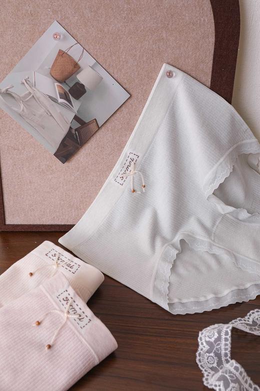 女士无缝裸感内裤蕾丝花边可爱少女三角裤8811 商品图5