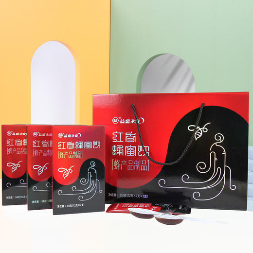 蜂产品制品红参蜂蜜饮礼盒12克*7支*3盒 商品图0