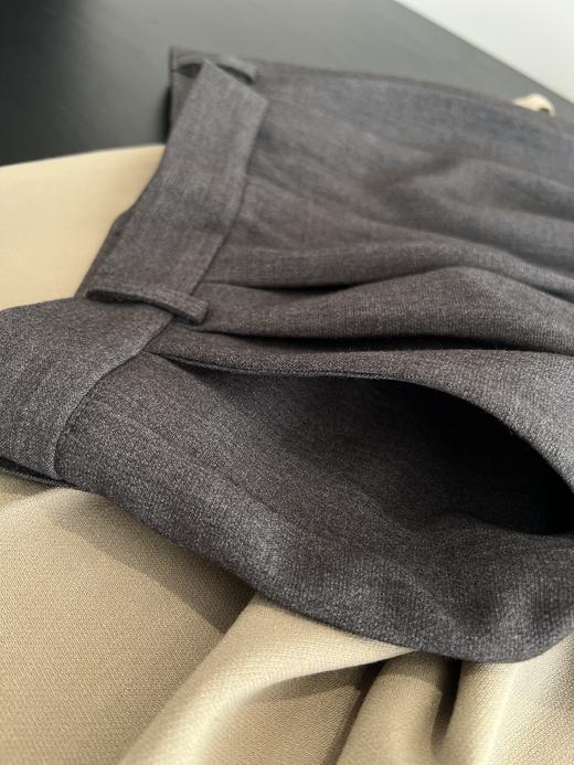 会员福利【高克重+遮胯显腿直】拉夏贝尔/La Chapelle高腰精仿直筒西裤休闲阔腿裤简约宽松垂感通勤长裤 商品图9