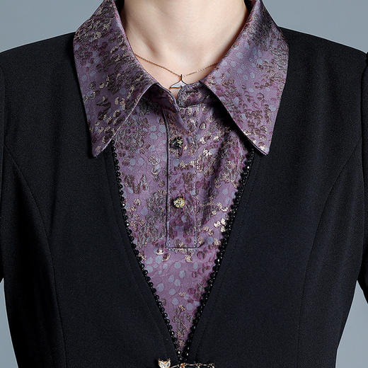 QYM 65101-Y时尚两件套裙中长款包臀连衣裙西装外套套装裙 商品图3