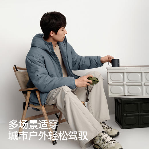 森马棉服男发热科技棉外套三防保暖棉衣2025新款冬装连帽上衣青年 商品图3