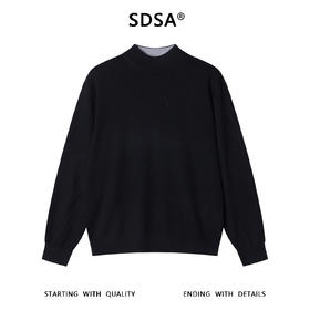 2571015SDSA男士秋冬新款痞帅男装潮牌简约纯色圆领针织衫毛衣百搭休闲